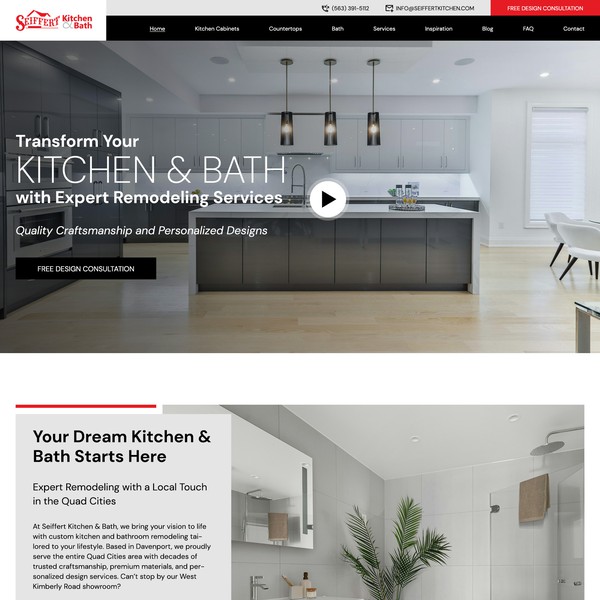 UI/UX Website Design for Kitchen & Bath Remodelling