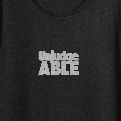 Simple t shirt design for media/ marketing for brand “Unjudgeable” Design by Sivila Creative