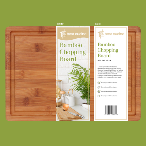 Bamboo Chopping Board Colour Card (2 Bamboo Chopping Board Models) Design by save_me