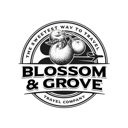 Vintage Orange Blossom Logo design for Travel Company Design réalisé par Ibnu Ardi