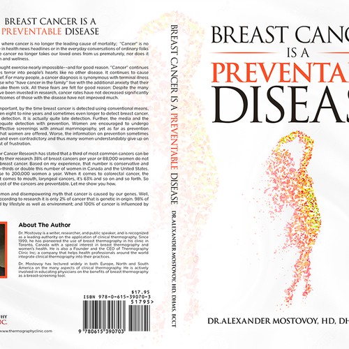 Create a catchy book cover for Breast Cancer Is A Preventable Disease Design by Cover Belle