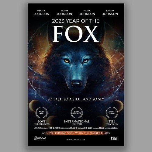 Life360 2023 Year of the Fox Poster Design by RENEXIT