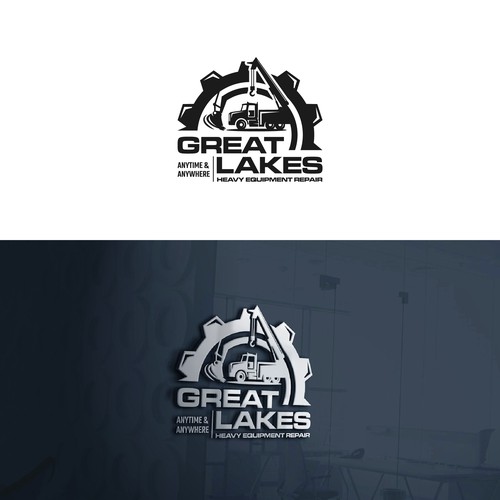 Creative design for heavy equipment repair in the state of Michigan Design by MotionPixelll™