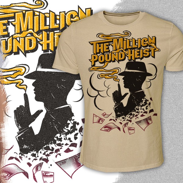 Design by hamada66 titled "the million pound heist T"