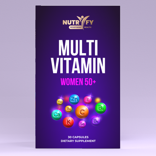 Design a premium packaging for Multivitamin for women 50+ brand for Nigerian Consumers-ontwerp door ilonaGi