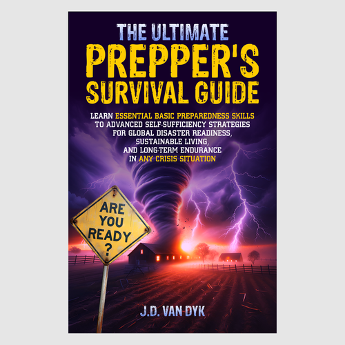 I need a powerful book cover to illustrate disasters and be ready for it Design by adavan