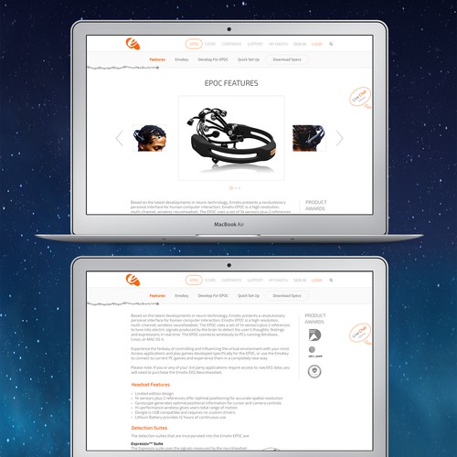 Redesign website for International Award Winning EEG system Design by Zallhady