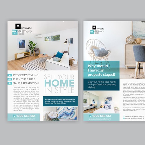 Design Double Sided Flyer For Newcastle Home Staging