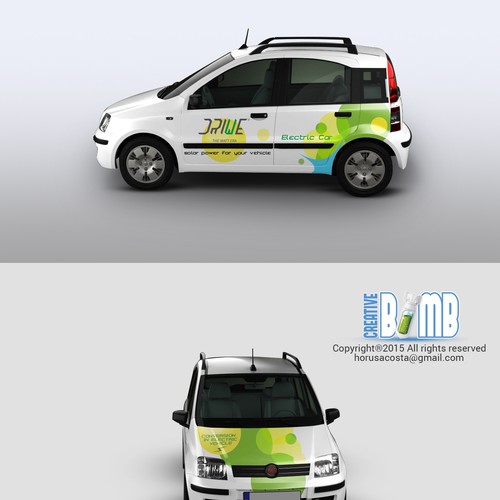 Retrofit Electric car wrapping design Design by CreativeBomb