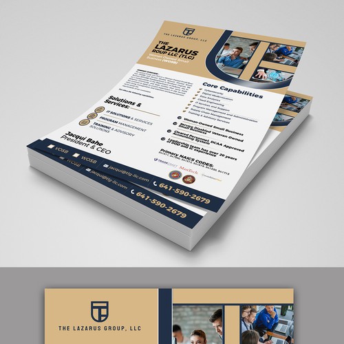 Marketing Slick Sheet for TLG, LLC Design by websmartusa