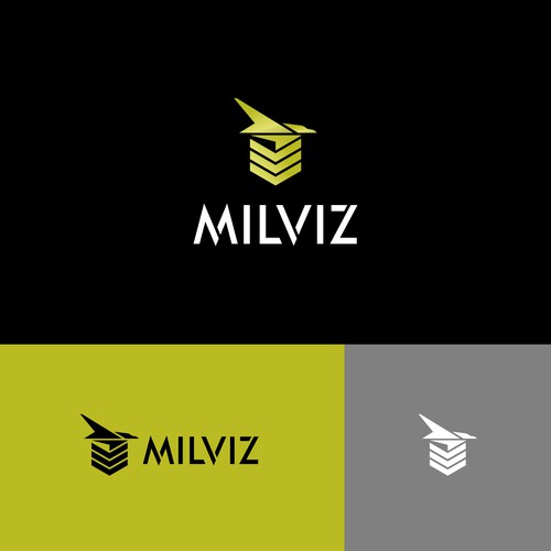 MILVIZ Logo - Producer of Military Flight Simulation Design by Yantoagri