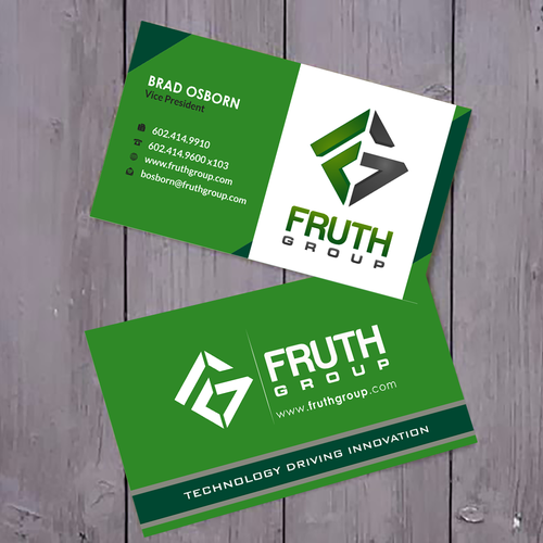 New High Tech Business Cards for High Tech Company Diseño de bleubird