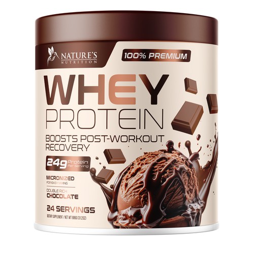 Diseño de Tasty Whey Protein Chocolate Design Needed for Nature's Nutrition de UnderTheSea™