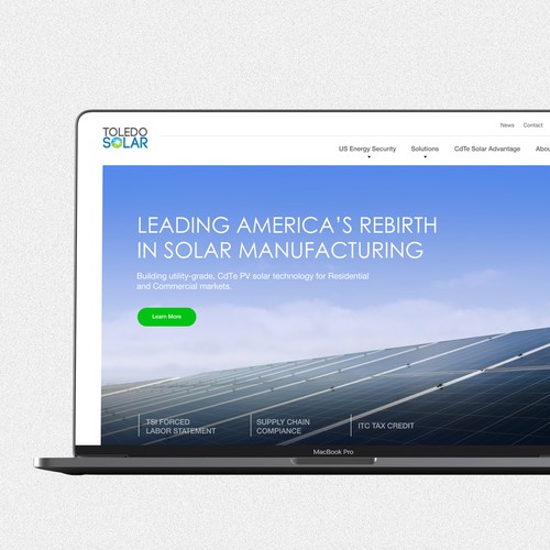 Website Redesign for Solar Panel Manufacturer and Tech Company Design by zekeahmad