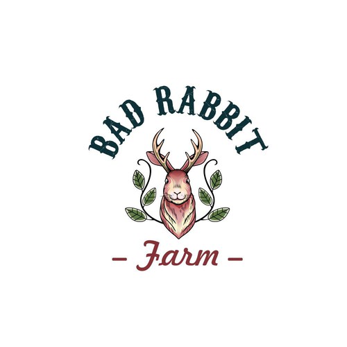 Traditional Tattoo inspired logo for Bad Rabbit Farm (start-up, organic ...