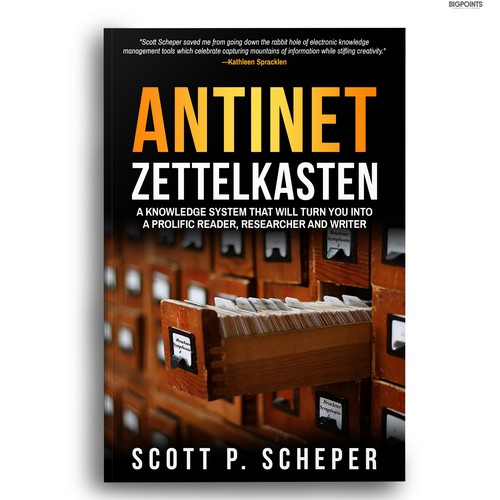 Design di Design the Highly Anticipated Book about Analog Notetaking: "Antinet Zettelkasten" di Bigpoints