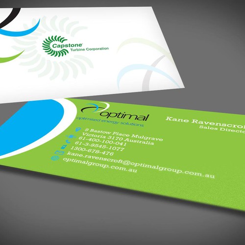 Create new business cards for Optimal Group Design réalisé par Creative Catcher