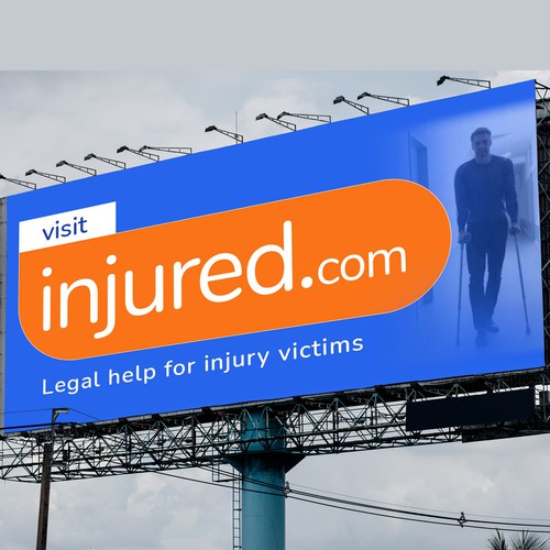 Injured.com Billboard Poster Design Ontwerp door Kosmos Creatives