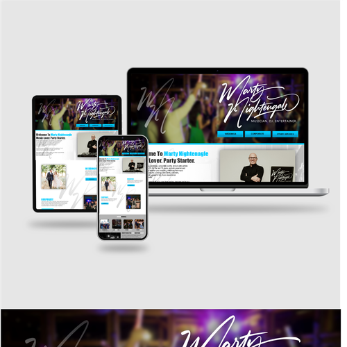 Dynamic DJ & Musician needs a website for weddings & corporate entertainment Design by THEREDHELMET