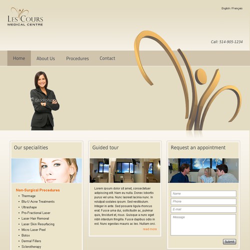 Les Cours Medical Centre needs a new website design デザイン by Bogdan Bogdanovic