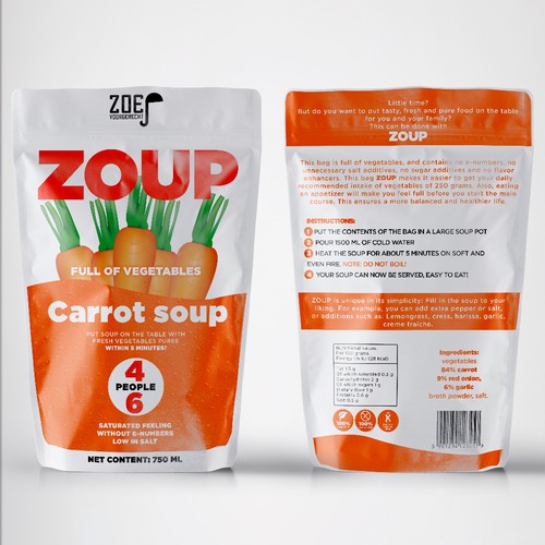 Modern / trendy soup packaging! Design by IgnacioIdeas