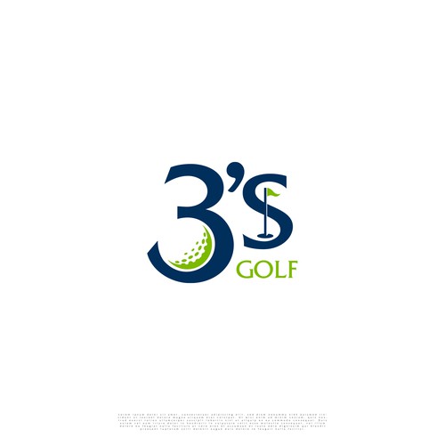 A logo for a fun, beautiful and affordable par-3 golf course. Design by Lyna✎