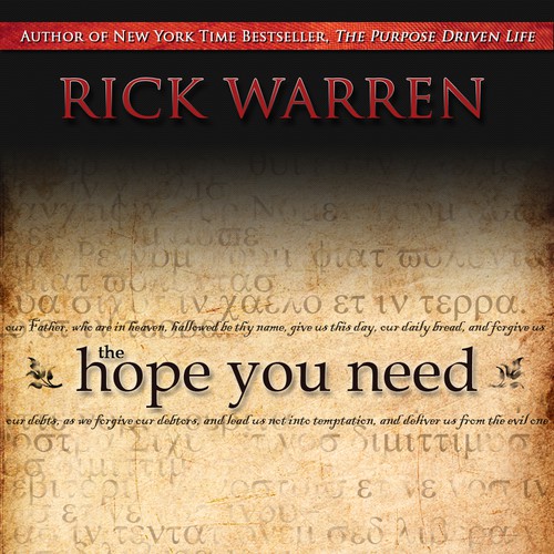 Design Rick Warren's New Book Cover Design réalisé par jDubbya