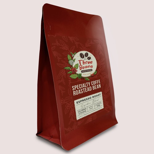 Label for specialty coffee roasted bean packaging Design by Nirmana92