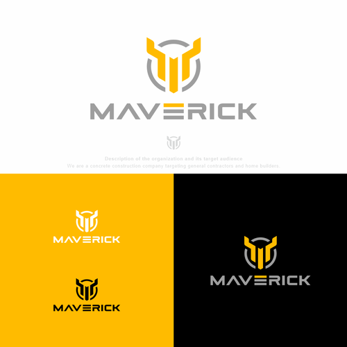 Need a modern abstract bull and M logo for our concrete construction company named Maverick. Design por petar k