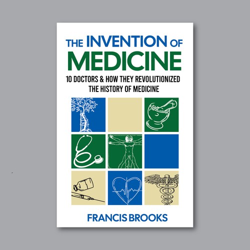 Creative book cover making the history of medicine fun, light-hearted and modern Design by Desry