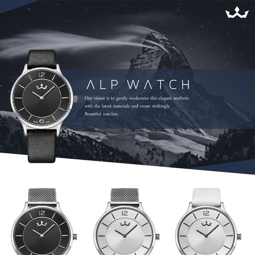 Logo for  swiss alp watch company Design réalisé par iamdendi