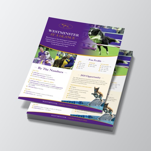 Design a Highlight Sheet for the iconic Westminster Kennel Club Dog Show! Design by Jordon