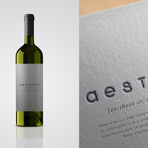 Minimalistic wine label needed Design by Alem Duran