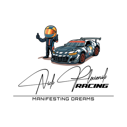 Race car driver logo and signature Diseño de hery_krist