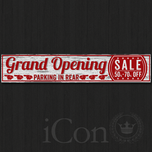 CASUAL STREET WEAR CLOTHING STORE GRAND OPENING SIGN Design by miminoo