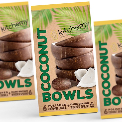 Coconut Bowls - Box Packaging Design Design by Aleina Design Studio