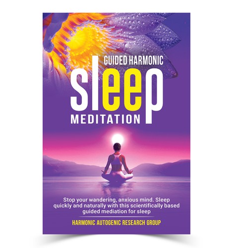 Design an abstract dark on dark sleep meditation book cover Design by The Cloud Digital