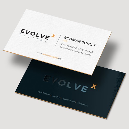 Design a Powerful Business Card to Bring EvolveX Capital to Life! Design by mushfico