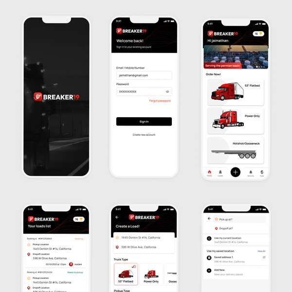 Transportation App Design 