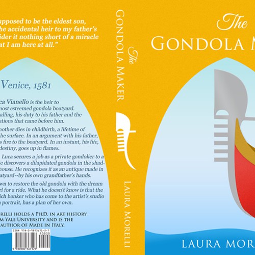 Book cover for The Gondola Maker: A novel set in 16th-century Venice Design by Dreamz 14