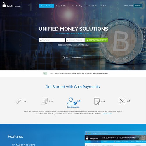 Coinpayments.net Bootstrap 3-Compatible Deisgn Contest Design by KashiArts