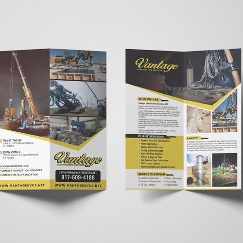 Construction Company Marketing Pamphlet Design by ideasLab°