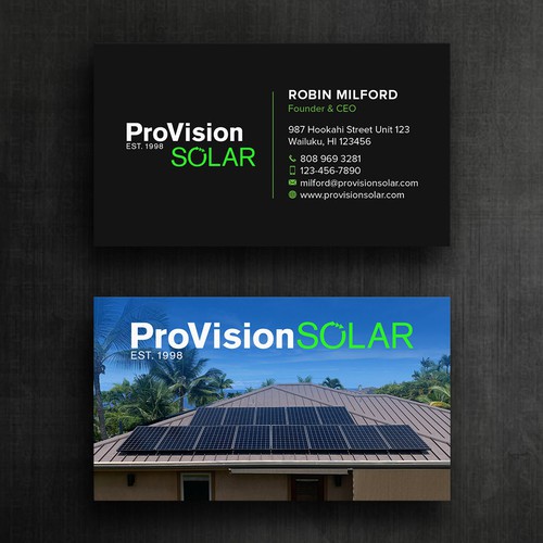 Solar Business Cards Design réalisé par Felix SH