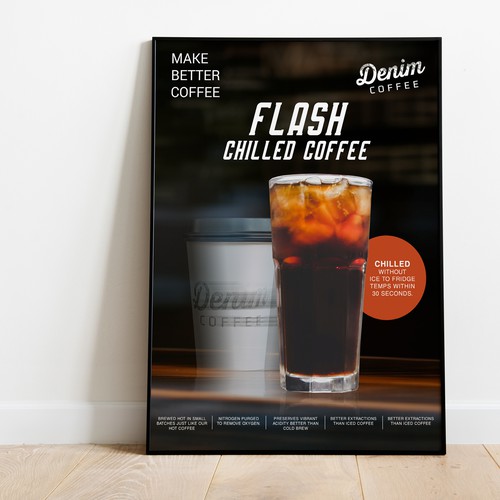 Design a poster to help us introduce flash chilled coffee! Design by Creativity symbol