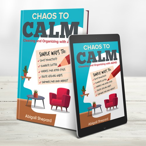 Simple and Empowering book cover for cleaning and organizing Diseño de qwerty4