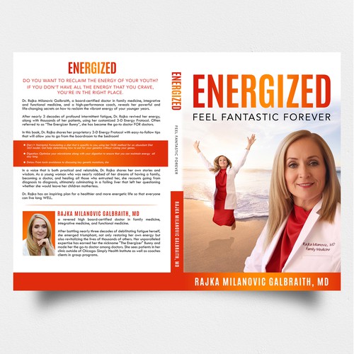 Design a New York Times Bestseller E-book and book cover for my book: Energized Diseño de Yna