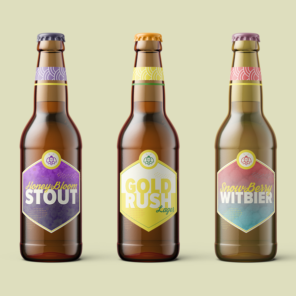 Design by Eveline Saba titled "Brand identity for a beer brewery"