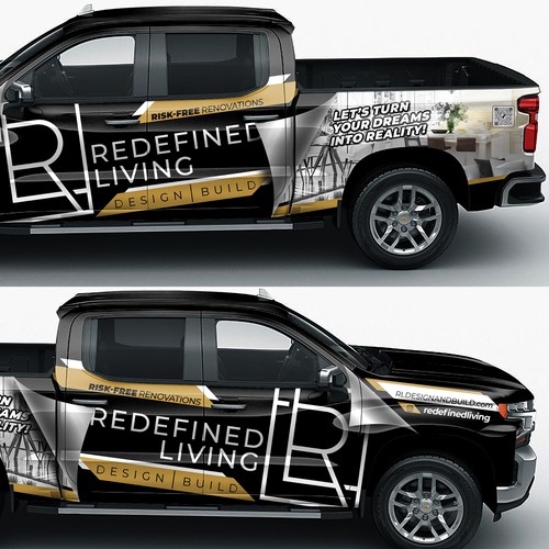 Sophisticated truck wrap for a Design and Build Home Renovation Company Design by Nick T.