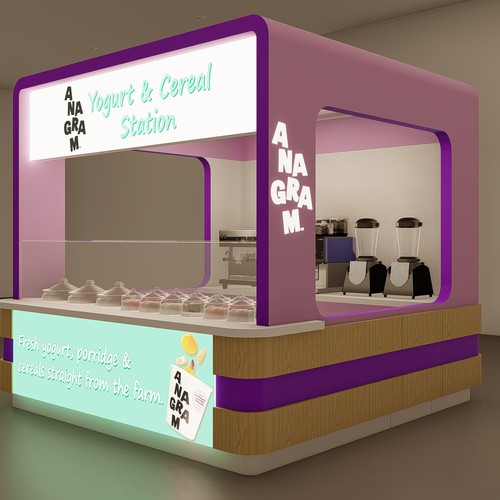 Design a 3D render for food serving kiosk Réalisé par Gaeah