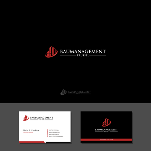 "Baumanagement Trüssel" ganador Logotipo y tarjeta de visita